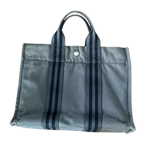 Hermes Canvas PM Herline Tote Grey - Picture 15 of 15